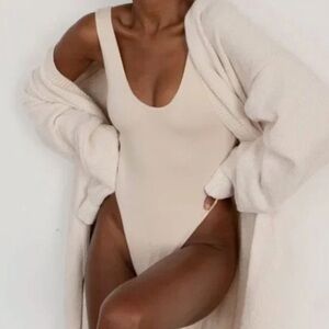 Re Ona Cream tank Bodysuit